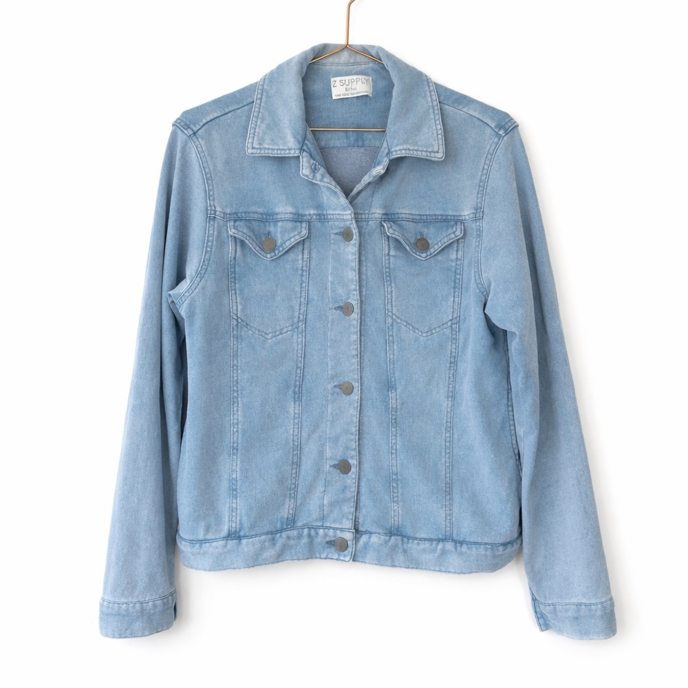 Z Supply Light Wash Blue Denim Jean Jacket